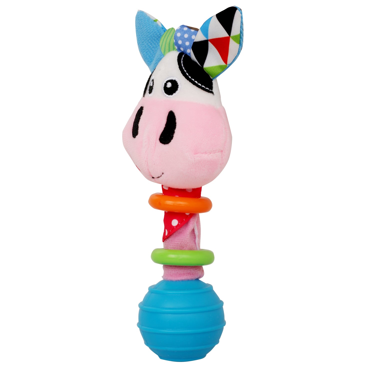 Baby Moo Cow Pink Handheld Rattle