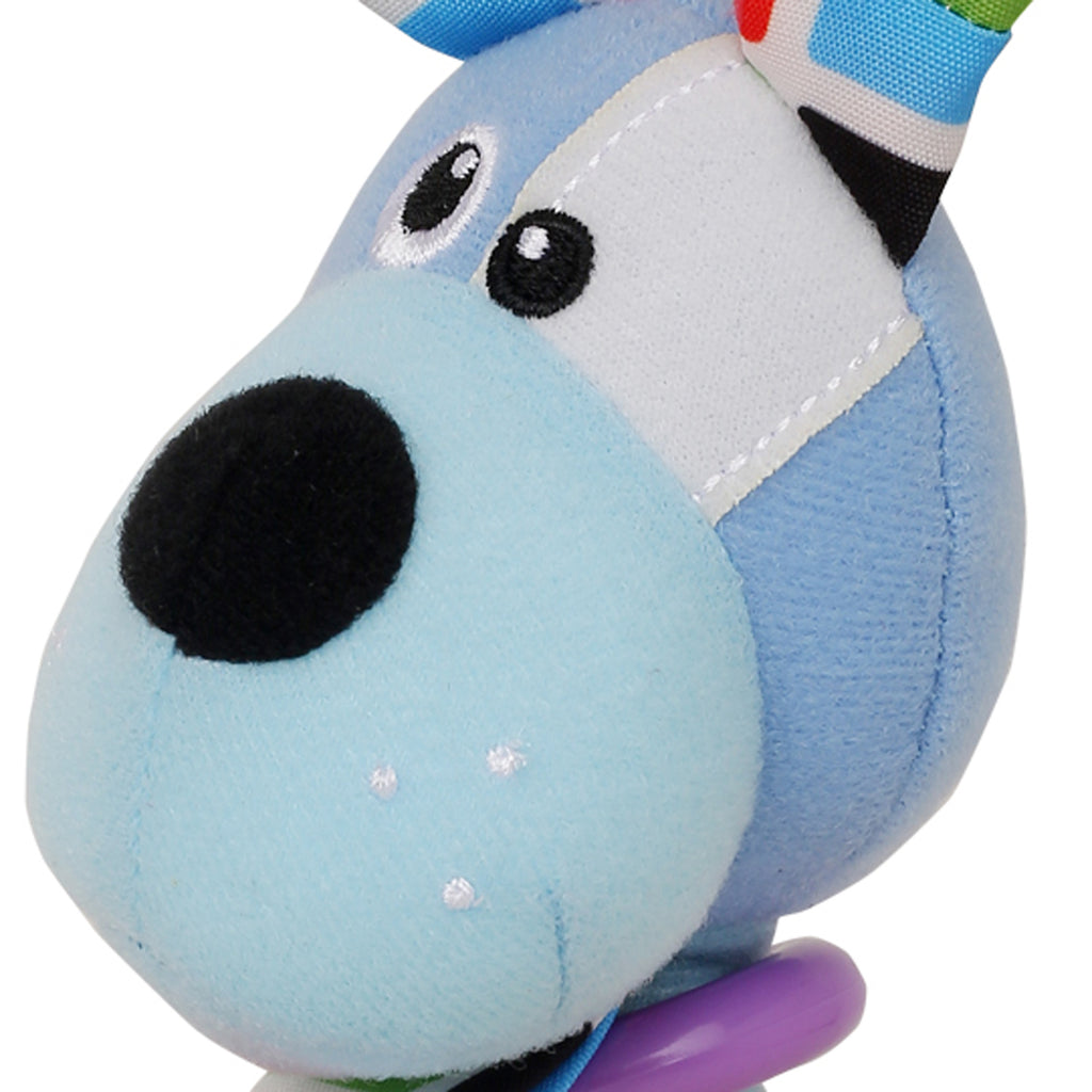 Baby Moo Dog Blue Handheld Rattle