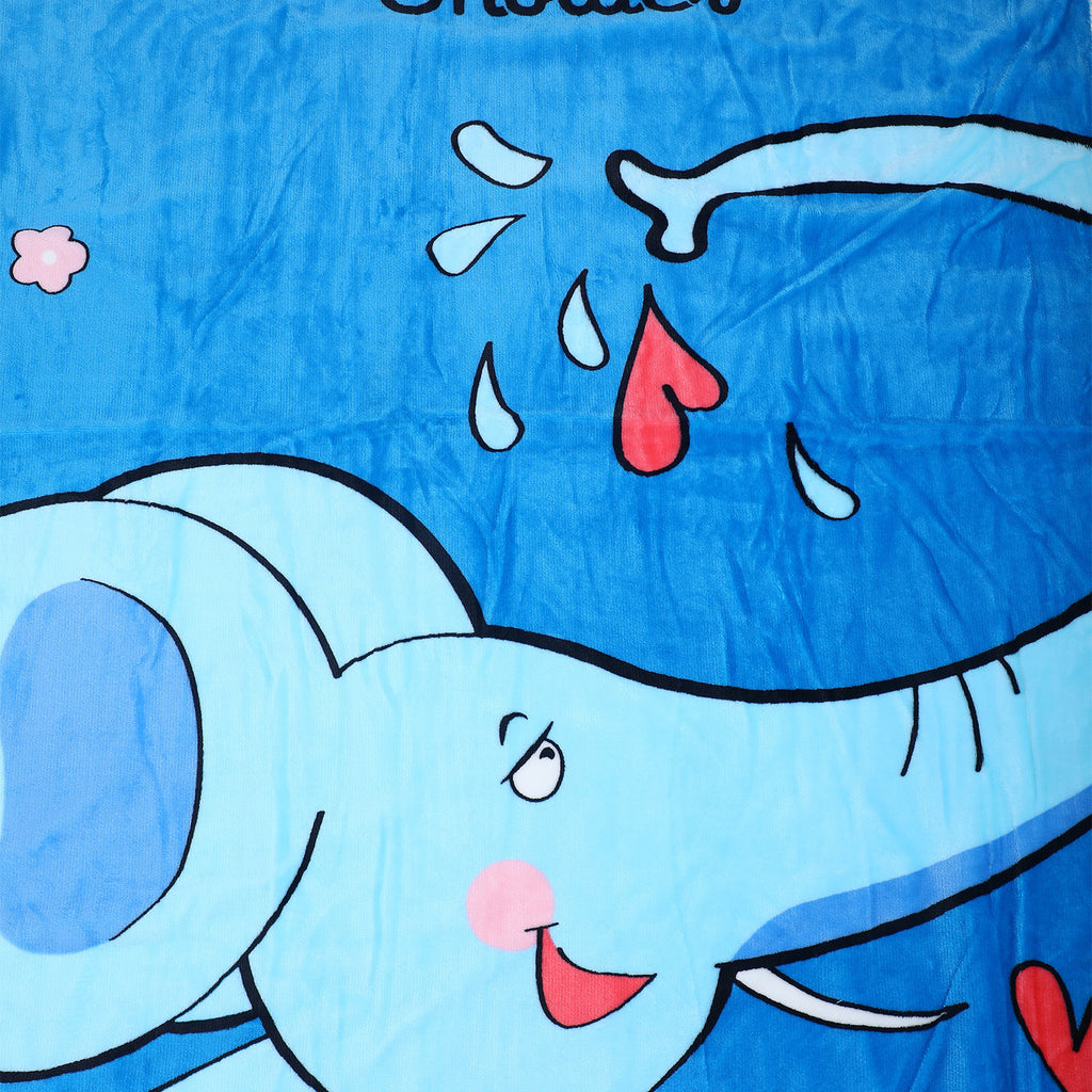 Baby Moo Elephant Shower Super Soft Swaddling All Season Blanket - Blue