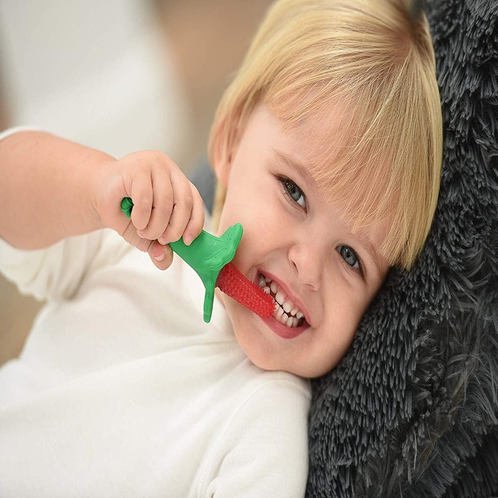 RaZbaby RaZberry Toothbrush - Red-Baby Gears-RaZbaby-Toycra