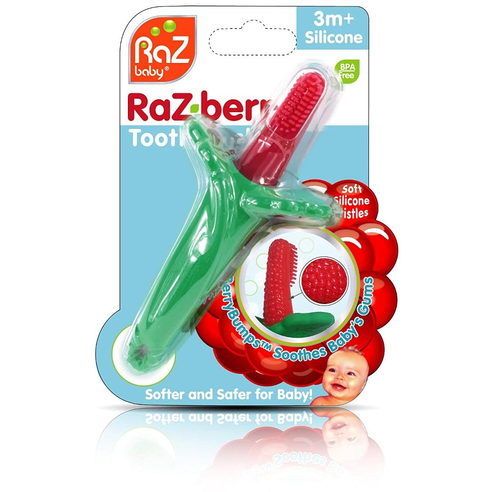 RaZbaby RaZberry Toothbrush - Red-Baby Gears-RaZbaby-Toycra