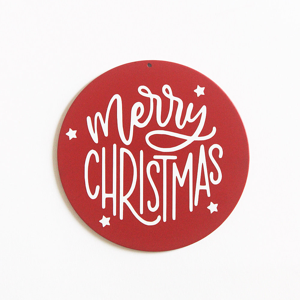 Red Merry Christmas Ornament
