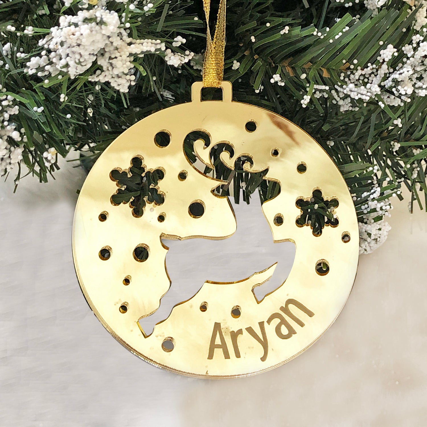 Personalised Christmas Ornament - Reindeer