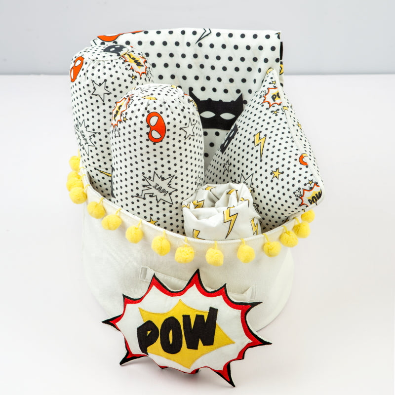 "Rockabye Baby" Organic Crib Gift Hamper (Superhero)