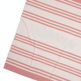 Rosette Personalized Organic Cotton Knitted Stripe Rib Blanket