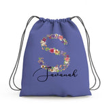Monogram Floral Purple- Swim Bag