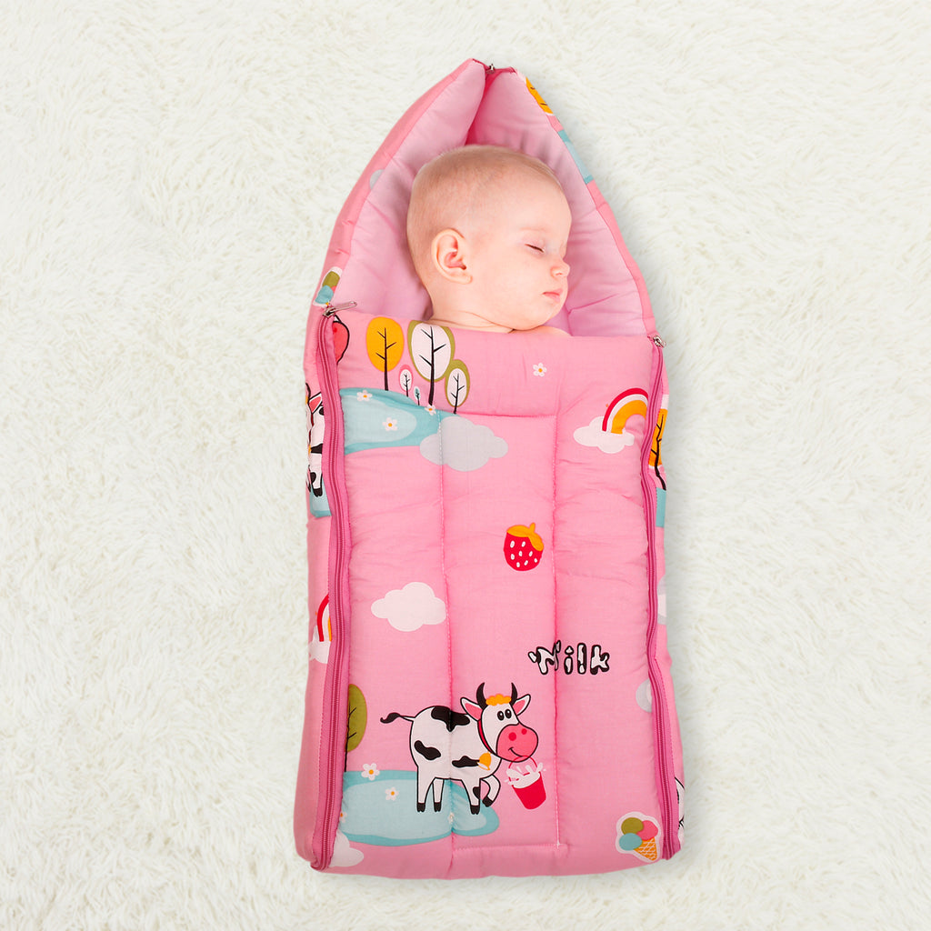 Baby Moo Sleeping Bag Milkaholic Peach