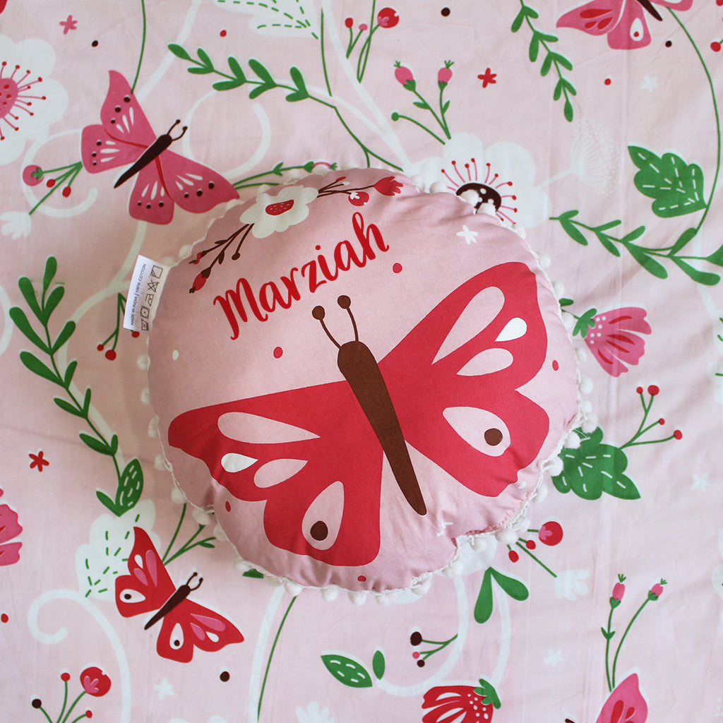 Round Shaped Cushion - Butterfly