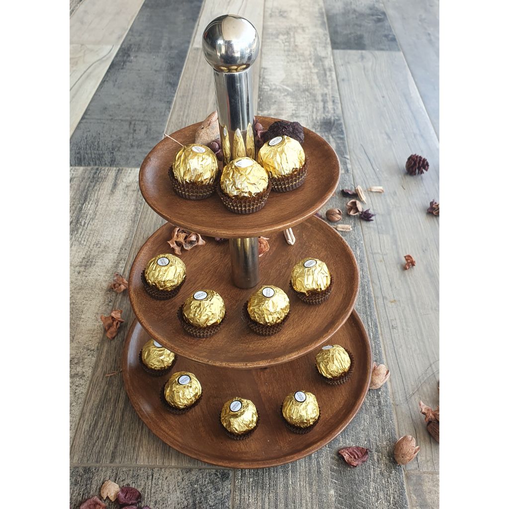 Silver Shafted 3 tier Platter