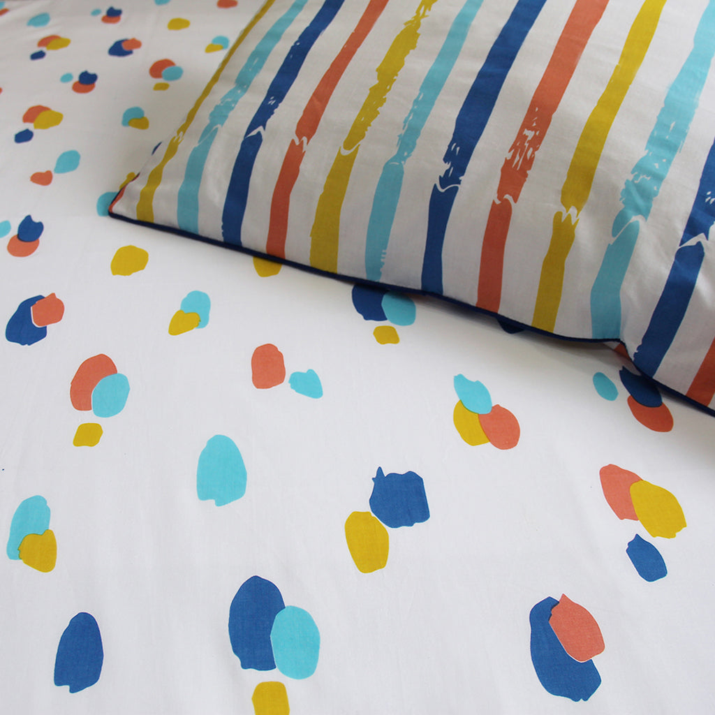 Bedsheet Set - Bold Dots - Single/Double Bed Sizes Available