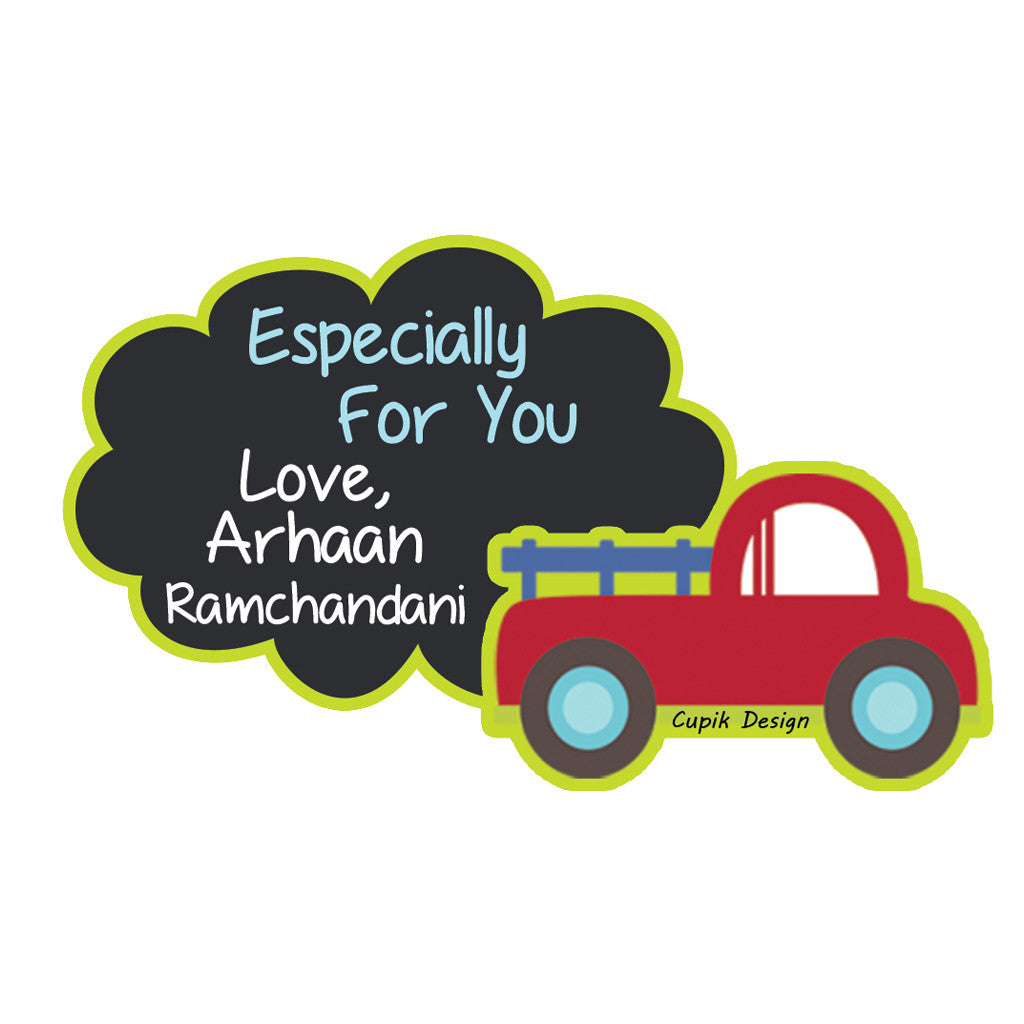 Personalised Gift Stickers - Car, Set of 18