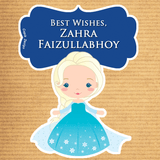Personalised Elsa Shaped Gift Stickers