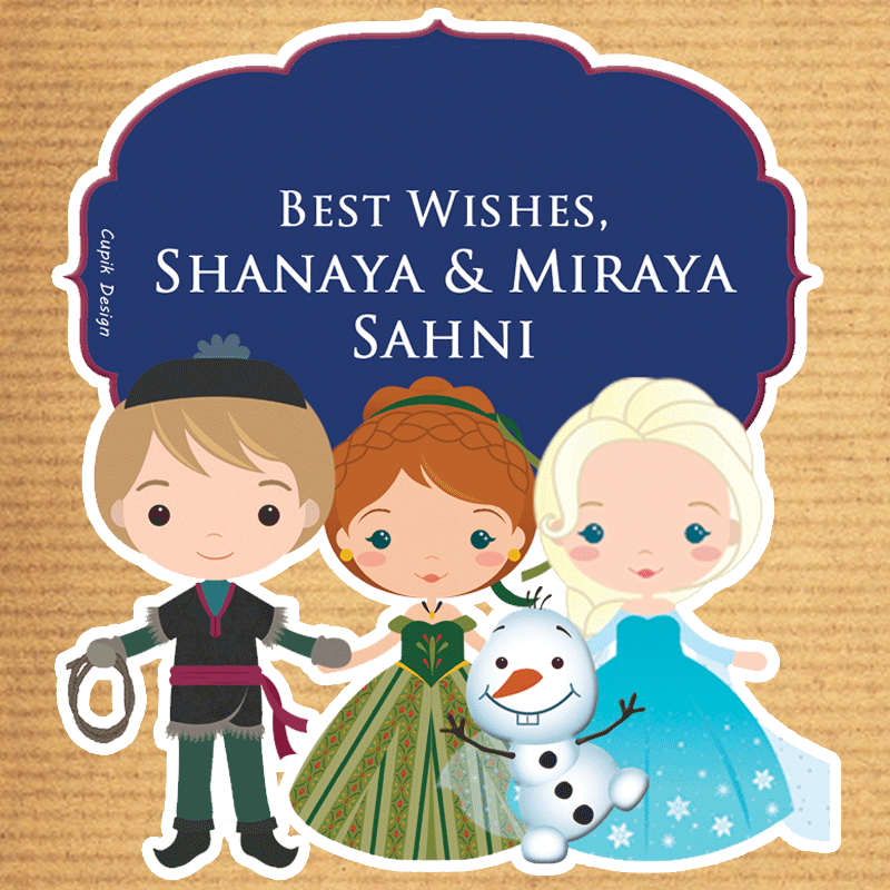 Personalised Frozen Shaped Gift Stickers