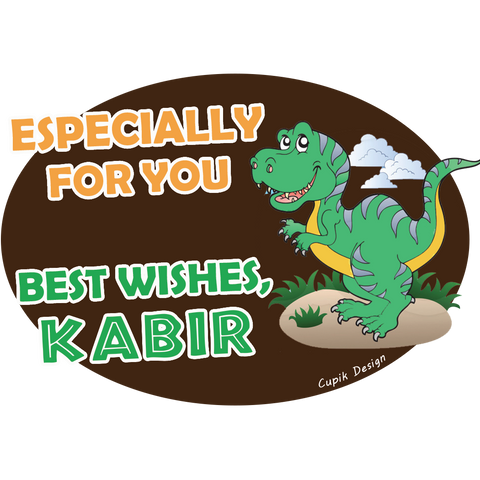 Personalised Gift Stickers - Dinosaur 2, Set of 18