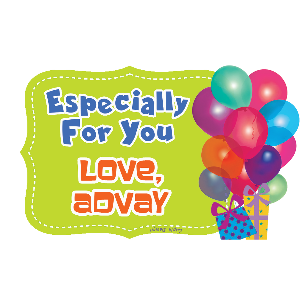 Personalised Gift Stickers - Balloons, Set of 18