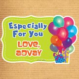 Personalised Bday Present Shaped Gift Stickers