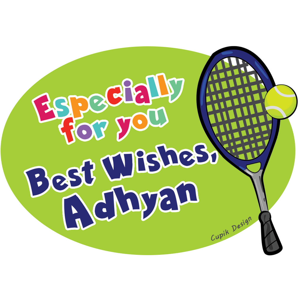 Personalised Gift Stickers - Tennis, Set of 18