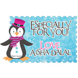 Personalised Gift Stickers - Penguin, Set of 18
