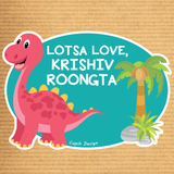Personalised Dinosaur Shaped Gift Stickers