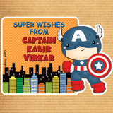 Personalised Capt Shaped Gift Stickers