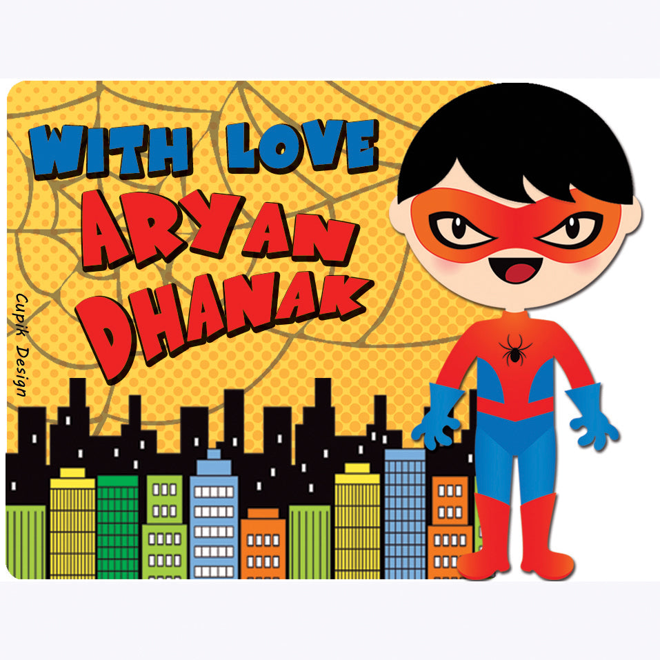 Personalised Gift Stickers - Spidey, Set of 18