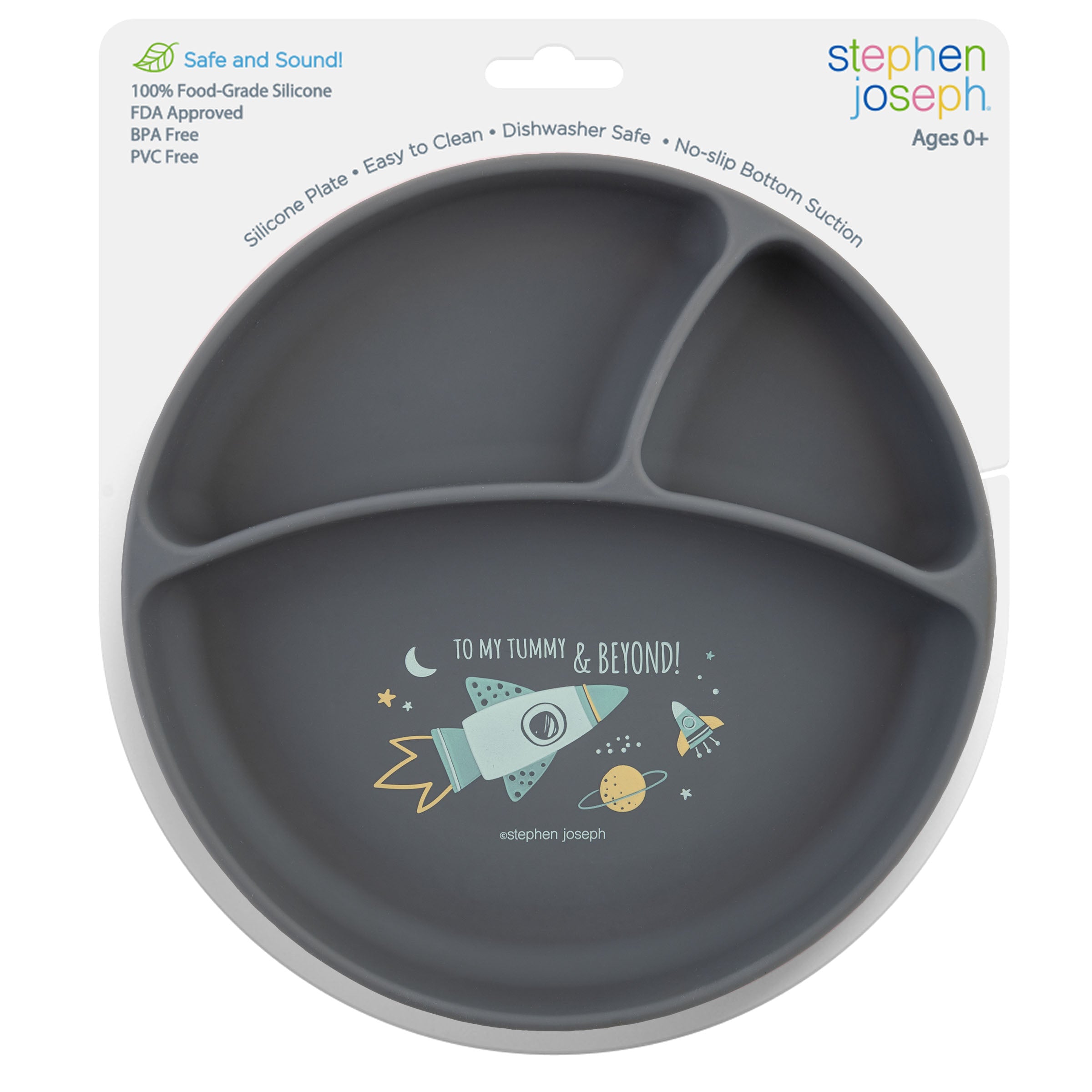 Silicon Baby Plate Space
