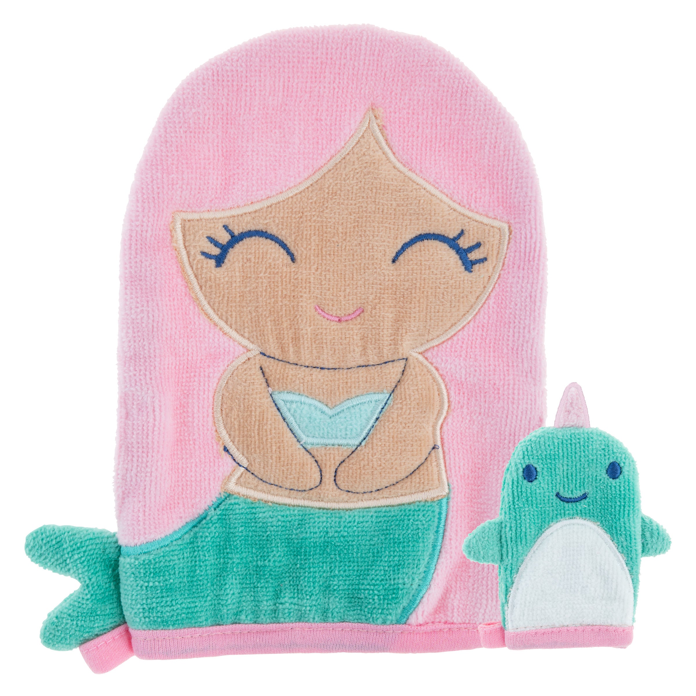 Bath Mitt W/Finger Puppet Mermaid