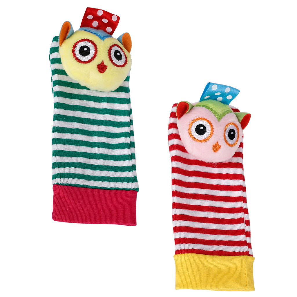 Baby Moo Owls In Love Multicolour Set of 2 Socks Rattle