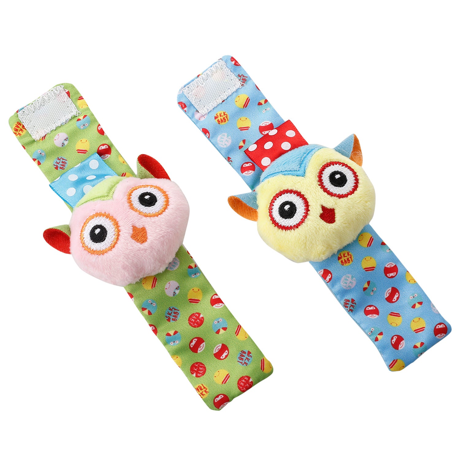 Baby Moo Owls In Love Multicolour Set of 2 Wrist Rattle