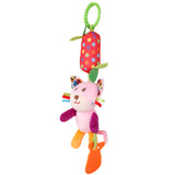 Baby Moo Rabbit Purple And Multicolour Hanging Toy / Wind Chime With Teether