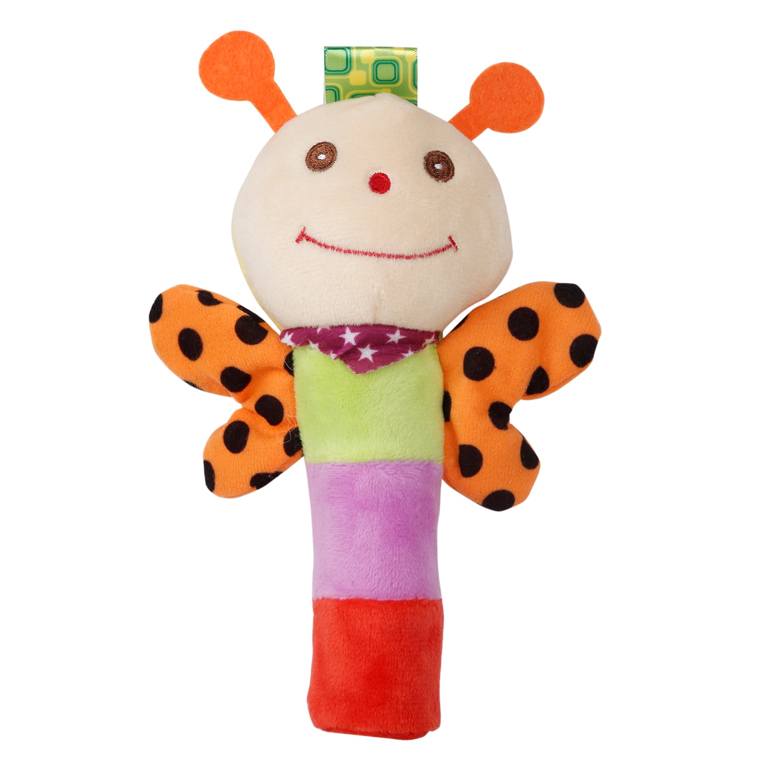 Baby Moo Beetle Orange Handheld Rattle Toy