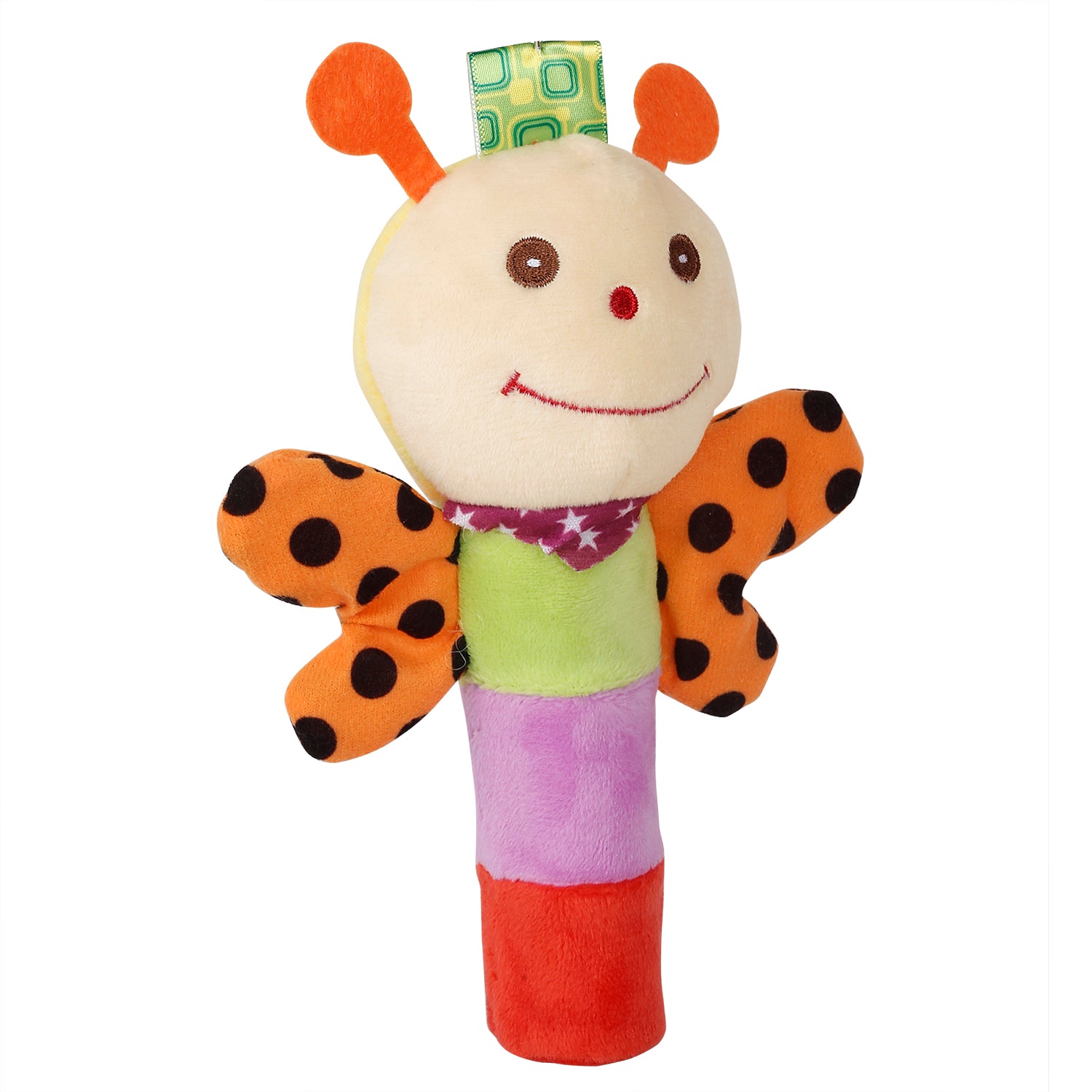 Baby Moo Beetle Orange Handheld Rattle Toy