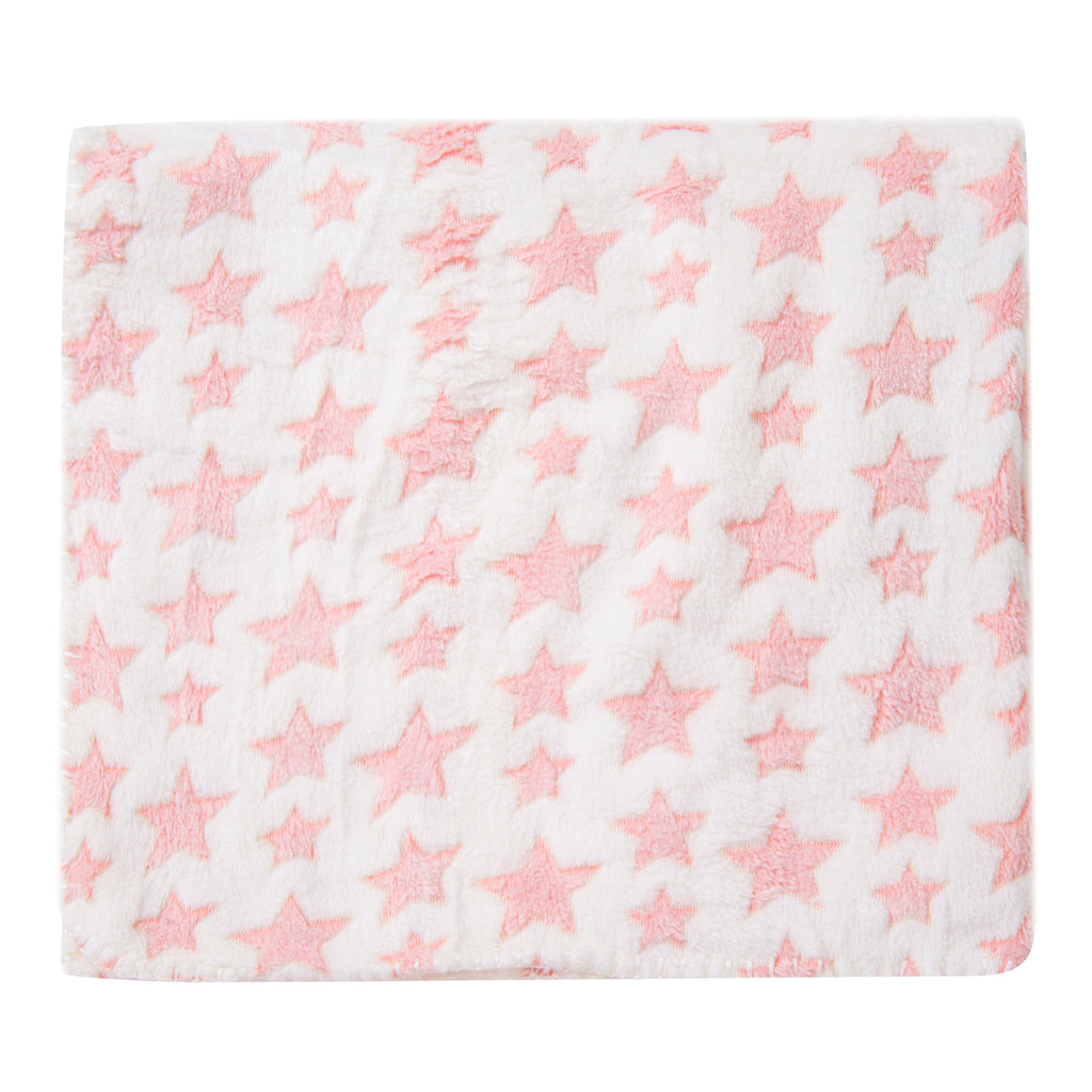 Baby Moo Star Elephant Soft Cozy Plush Toy Blanket Peach