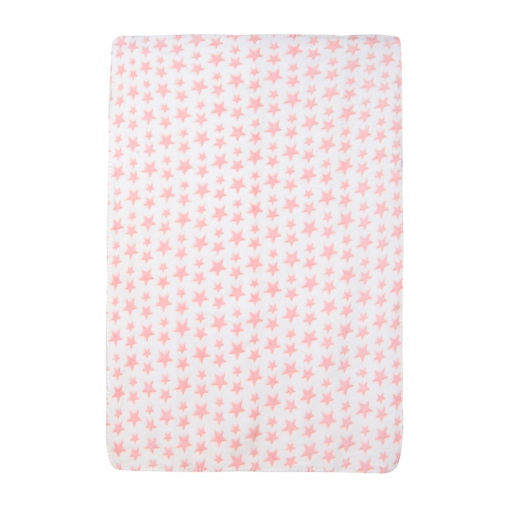 Baby Moo Star Elephant Soft Cozy Plush Toy Blanket Peach