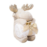 Baby Moo Animal Soft Cozy Plush Toy Blanket Beige