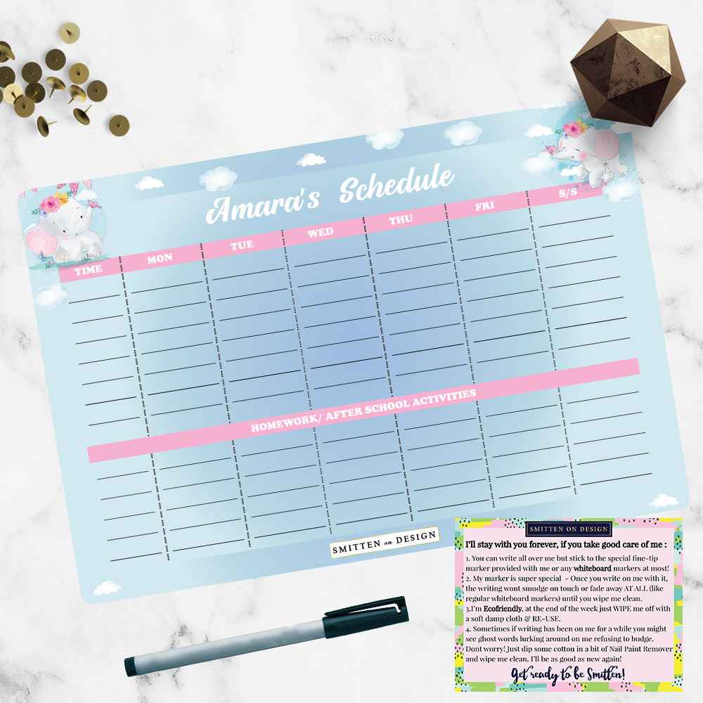 Lil Ms. Elephant Schedule Planner