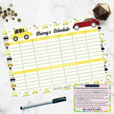 Yellow Car Schedule Planner