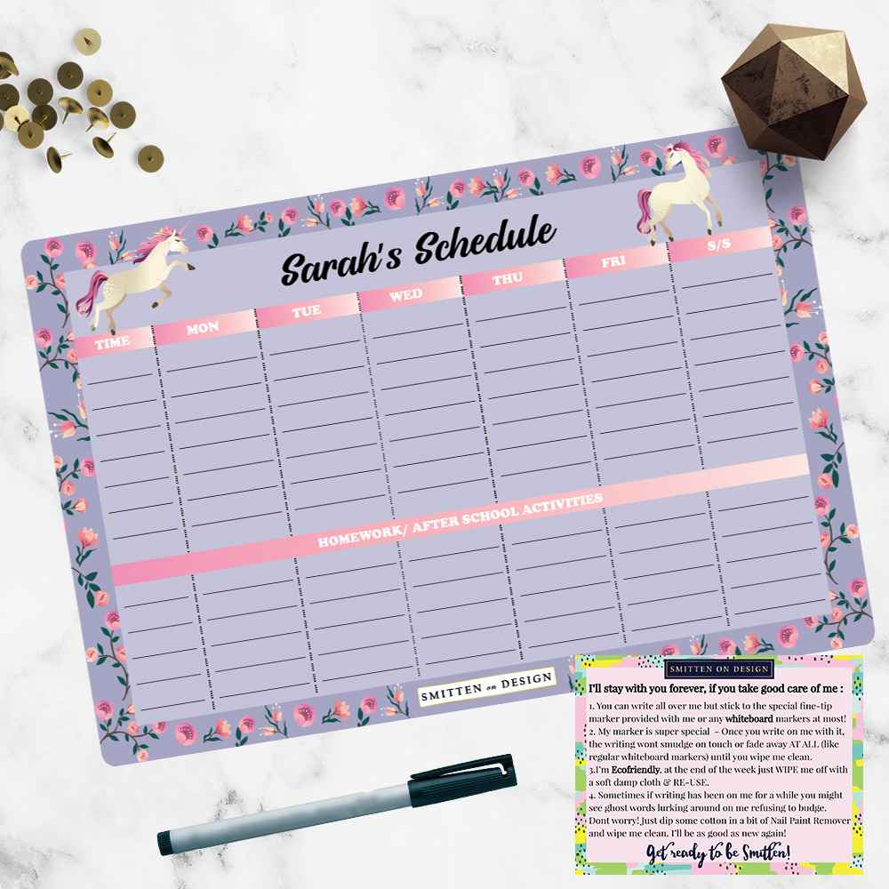 Unicorn Field - Lilac Schedule Planner
