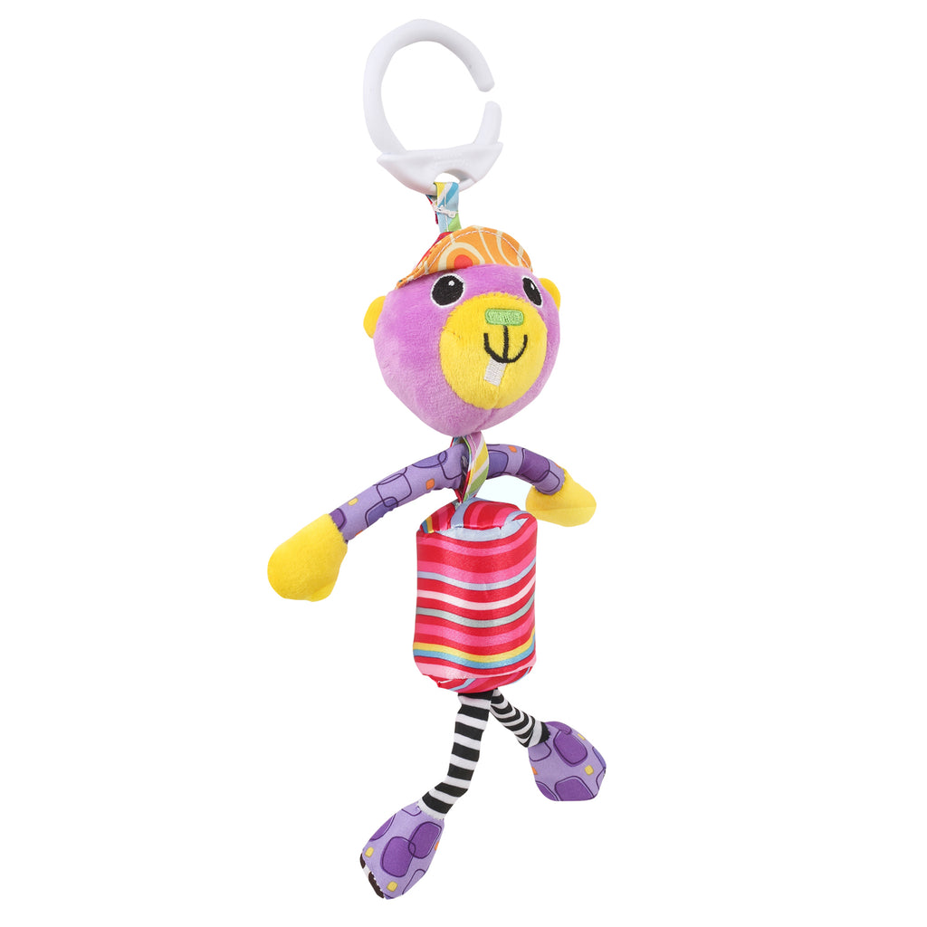 Monkey Purple Hanging Musical Toy / Wind Chime Soft Rattle