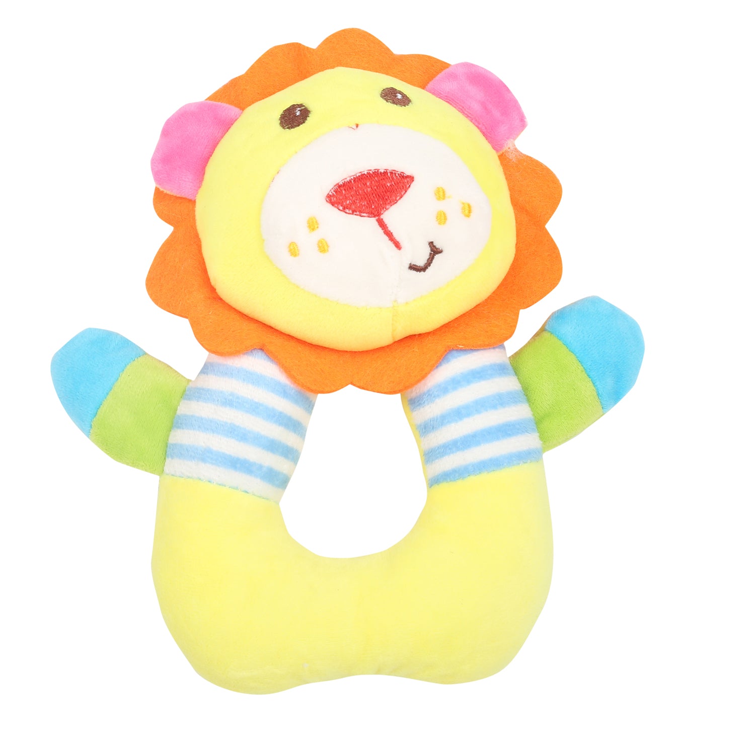Hugging Yellow Lioness Soft Rattle To Give Your Baby Company