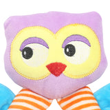Hugging Purple Owl Soft Rattle To Give Your Baby Company