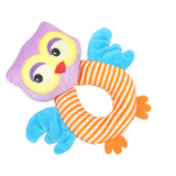 Hugging Purple Owl Soft Rattle To Give Your Baby Company