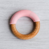 Wood + Silicone Simple Ring - Pink