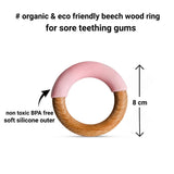 Wood + Silicone Simple Ring - Pink