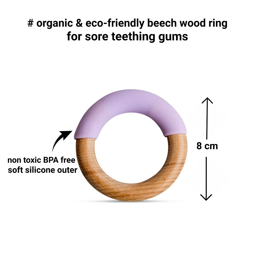 Wood + Silicone Simple Ring - Purple