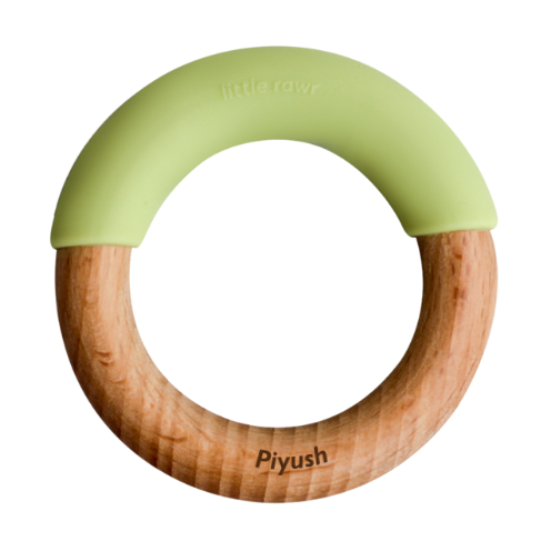 Little Rawr Wood + Silicone Simple Ring - Green