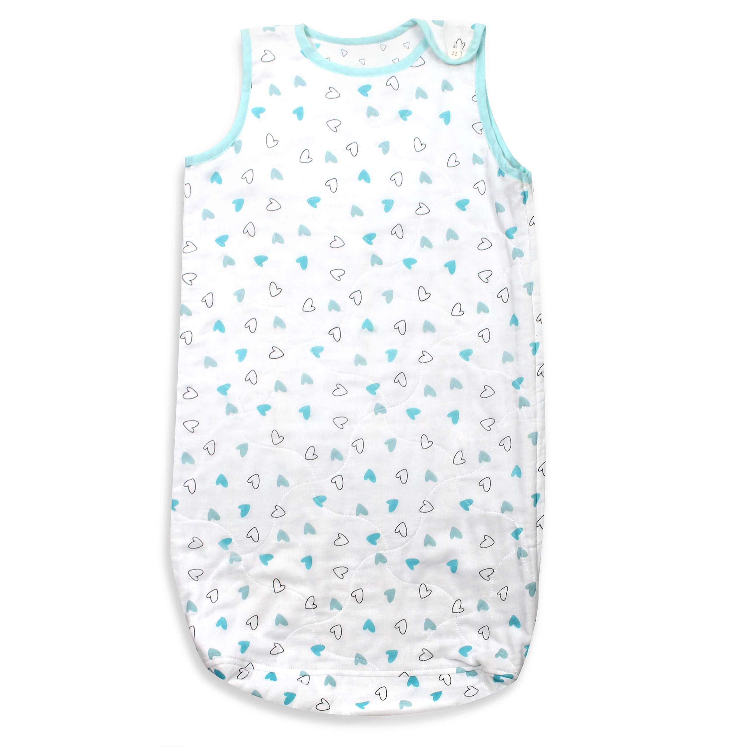 The White Cradle Baby Sleeping Bag for Infants & Newborns (Boys) - Blue Hearts & Triangles