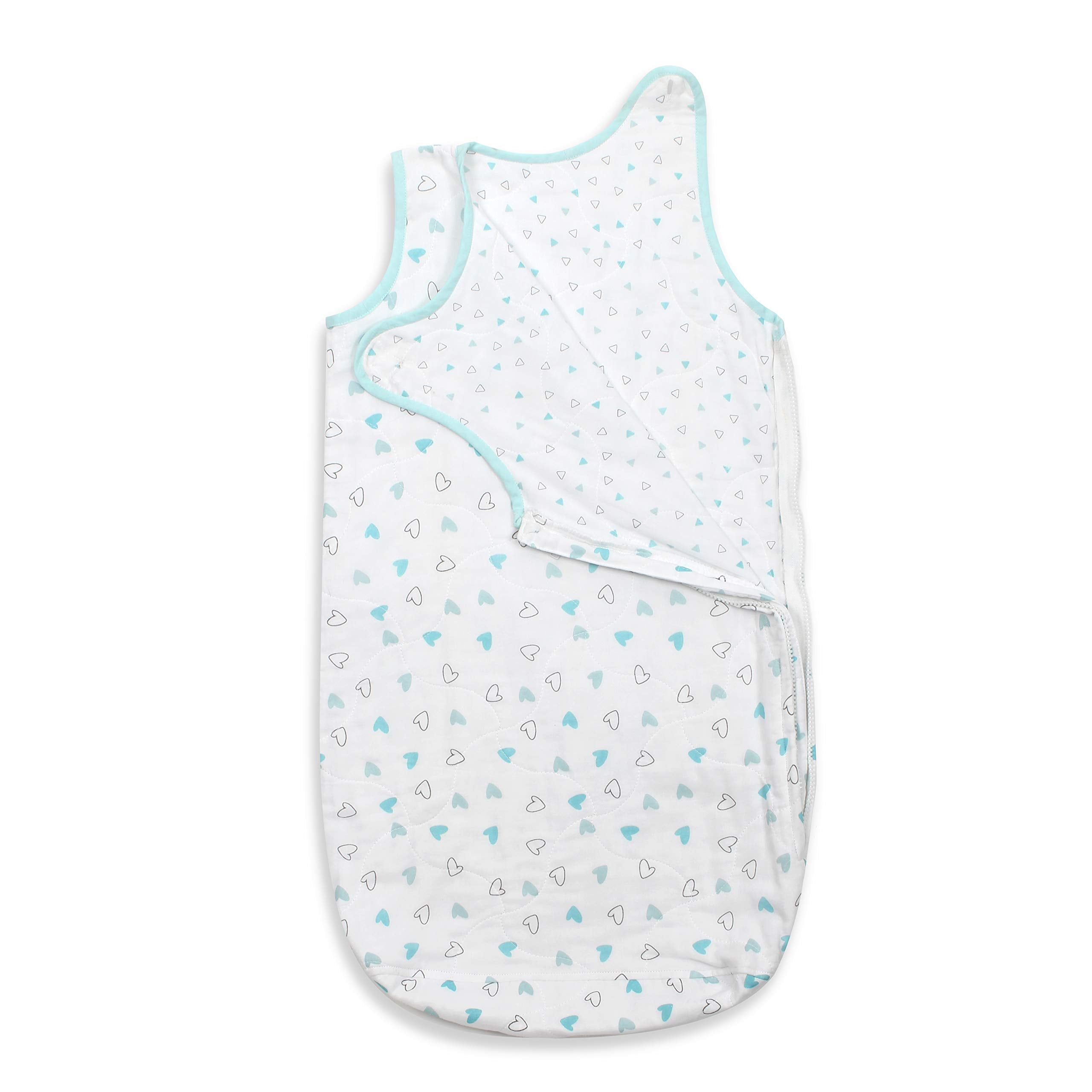 The White Cradle Baby Sleeping Bag for Infants & Newborns (Boys) - Blue Hearts & Triangles