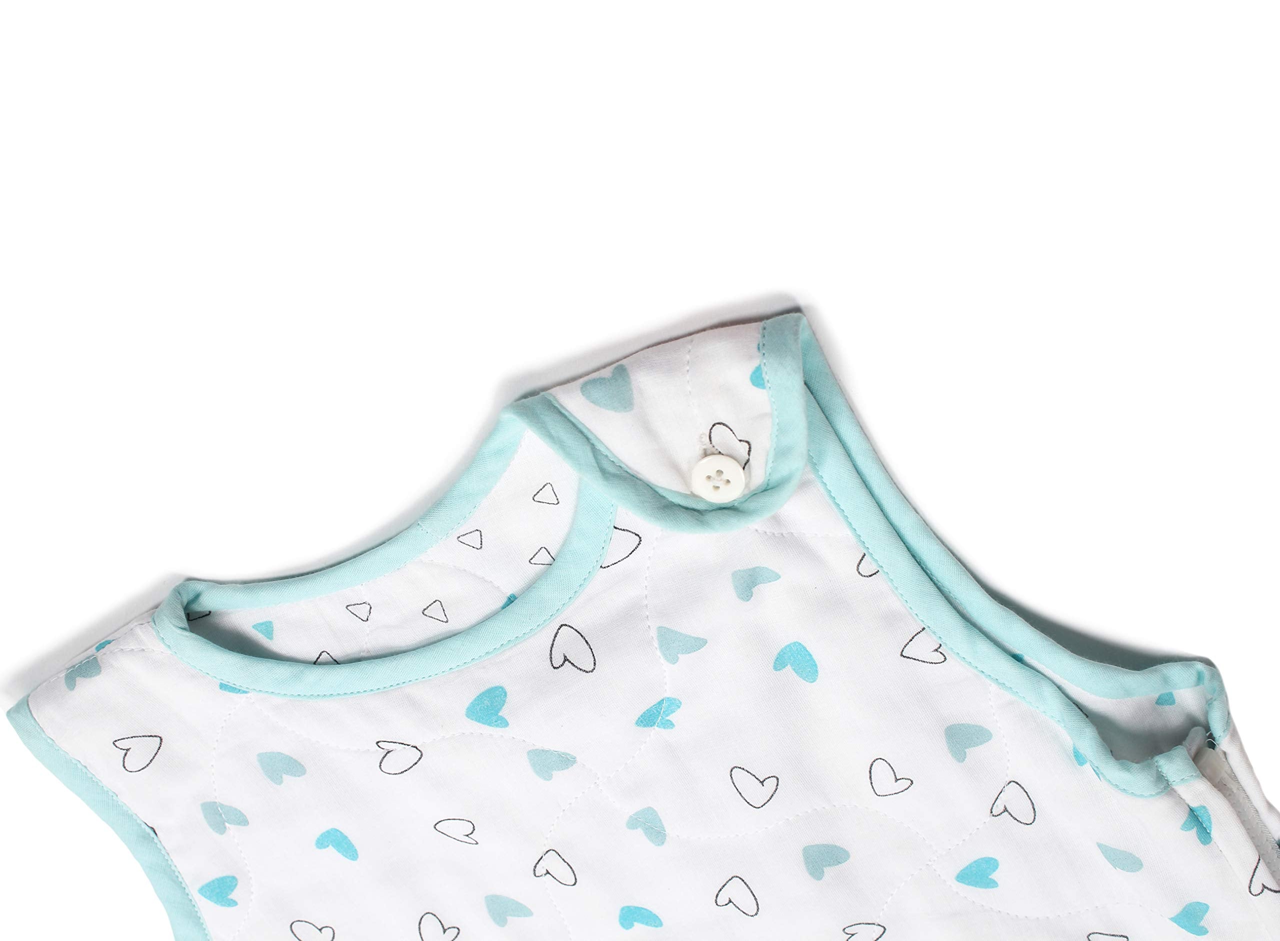 The White Cradle Baby Sleeping Bag for Infants & Newborns (Boys) - Blue Hearts & Triangles