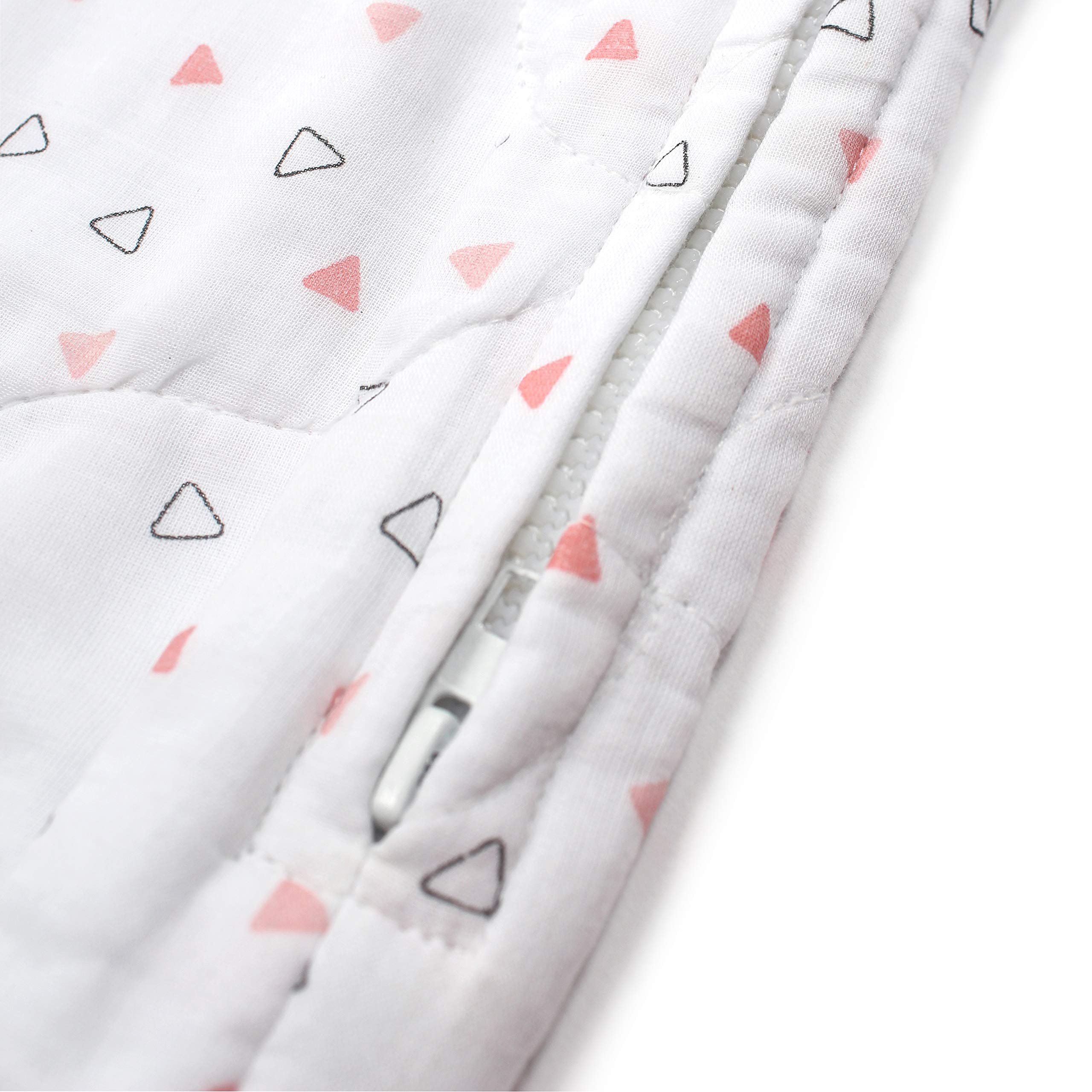 The White Cradle Baby Sleeping Bag for Infants & Newborns (Boys) - Pink Hearts & Triangles